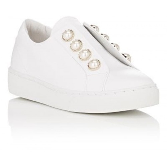 Helena & Kristie Shoes - Helena & Kristie Embellished Leather Slip-on